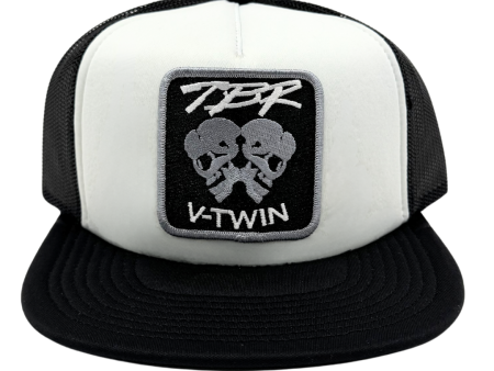 TBR Trucker Hat - Monochrome Skulls - Black White Supply