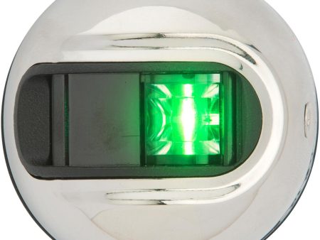 Attwood LightArmor Vertical Surface Mount Navigation Light - Starboard (Green) - Stainless Steel - 2NM - NV3012SSG-7 on Sale