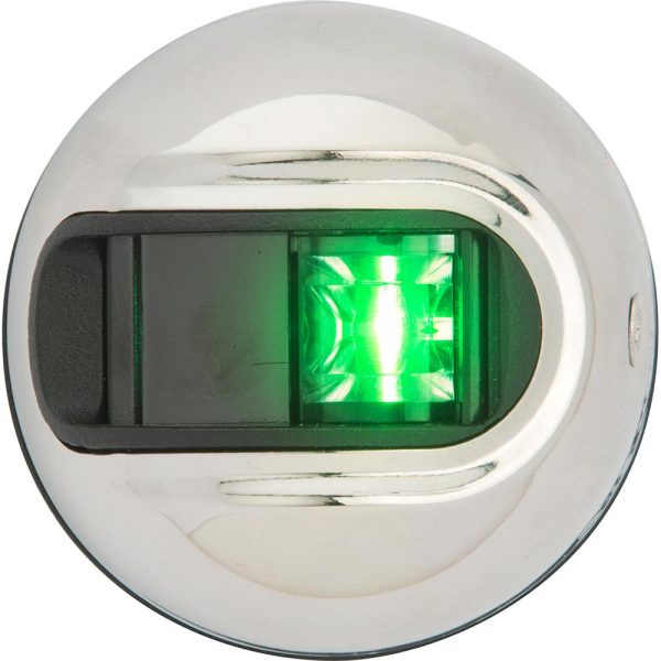 Attwood LightArmor Vertical Surface Mount Navigation Light - Starboard (Green) - Stainless Steel - 2NM - NV3012SSG-7 on Sale