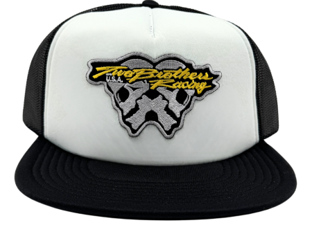 TBR Trucker Hat - Racing Skulls - Black White Hot on Sale