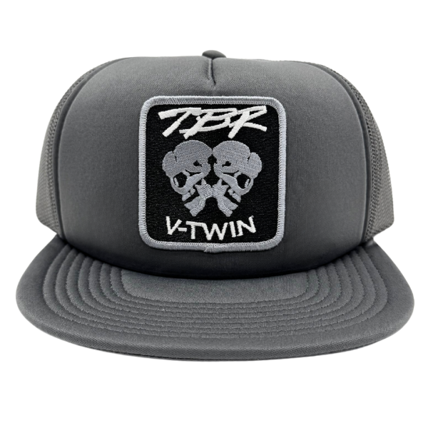 TBR Trucker Hat - Monochrome Skulls - Gray Fashion