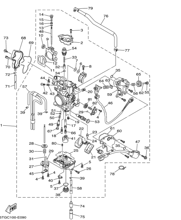 Yamaha YFZ450 OEM Carburetor 06-09 Online Sale